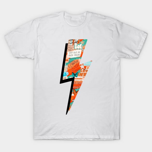 Collage lightning bolt T-Shirt by gdm123